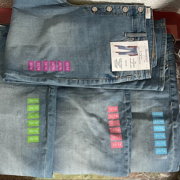 NWT! SkinnyGirl High Rise Button Front Cropped Wide Leg Denim Stretch Jeans - Picture 12 of 13